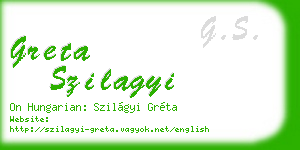 greta szilagyi business card