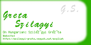 greta szilagyi business card